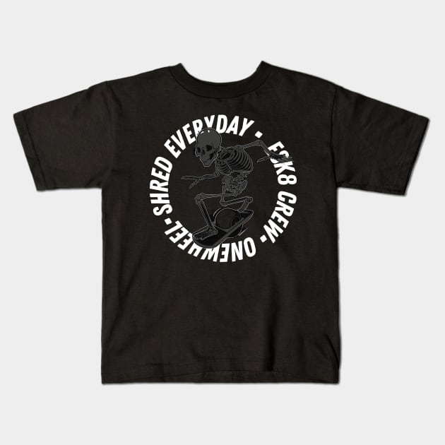 Onewheel Shred Everyday Design Kids T-Shirt by New Age PEV Shirt Designs